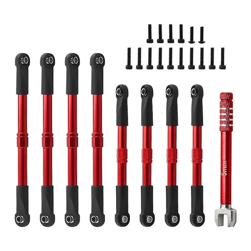 ลิงค์คันชักหน้าและหลังแบบโลหะพร้อมลูกบอลกลวง 7118 7138 สำหรับรถ TRXS 1/16 E-Revo Summit RC อะไหล่แต่งรถ