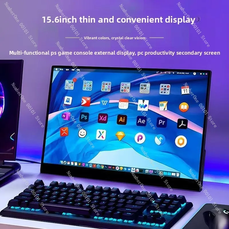 Portable 15.6 Inch Touchscreen Monitor | External Secondary Display for Laptop