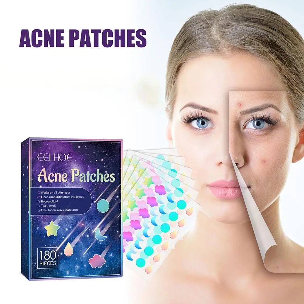 180pc/Box Mini Star Invisible Acne Removal Pimple Patch Beauty Face Acne Spot Face Pimple Acne Skin Concealer Tool Stickers