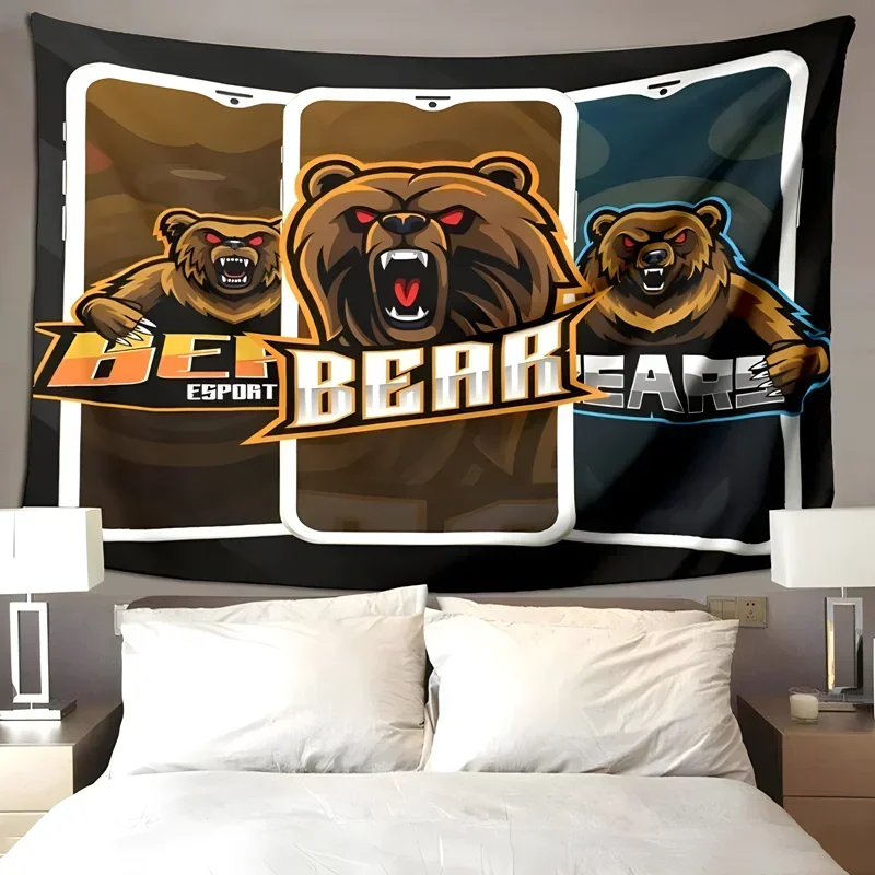 

3D printed cartoon bear blankets, living room bedroom housewares, soft and comfortable children's room blankets, Christmas gifts