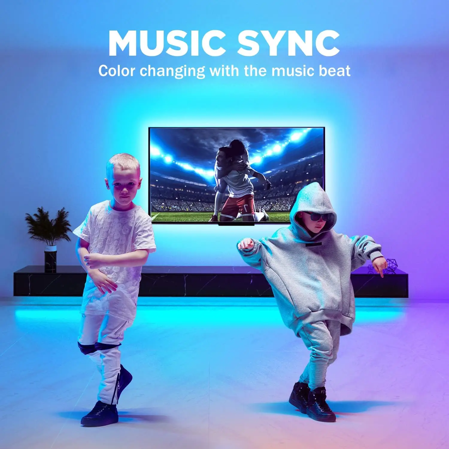 DC5V USB RGB LED Strip With Bluetooth APP Music Sync For TV Backlight Party Bedroom PC Party Decoration Game Screen USB Powered