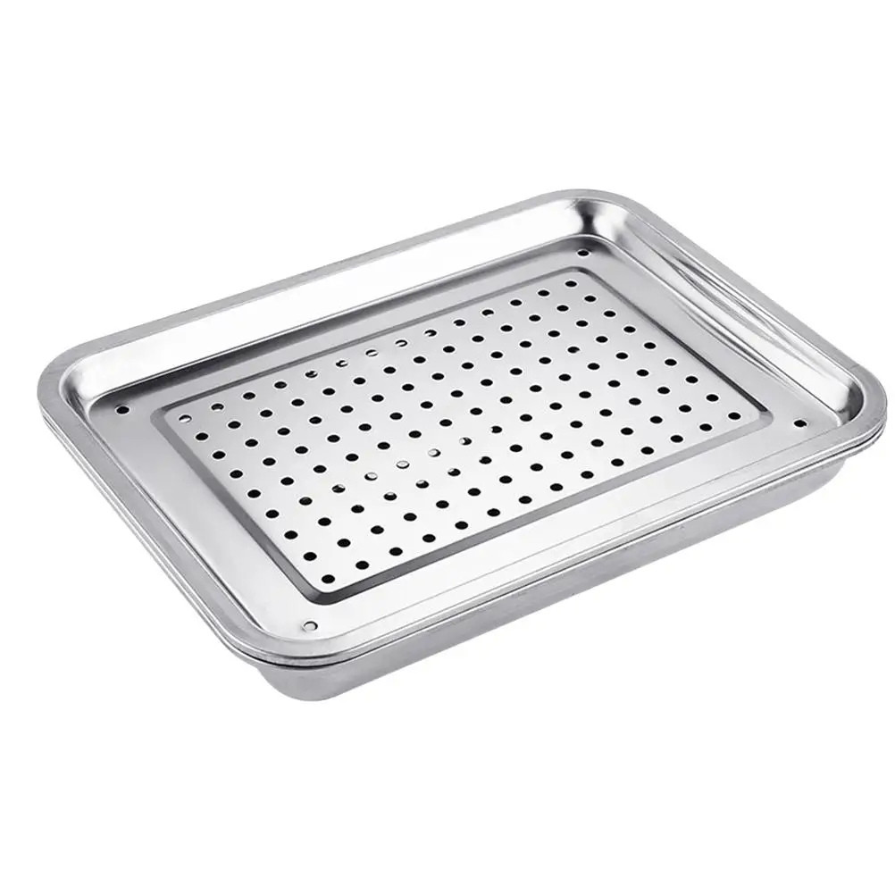 

Stainless Steel Tea Tray Square Platter Japanese Style Home Office Kitchen Bar Use Premium Material Removable Easy Clean