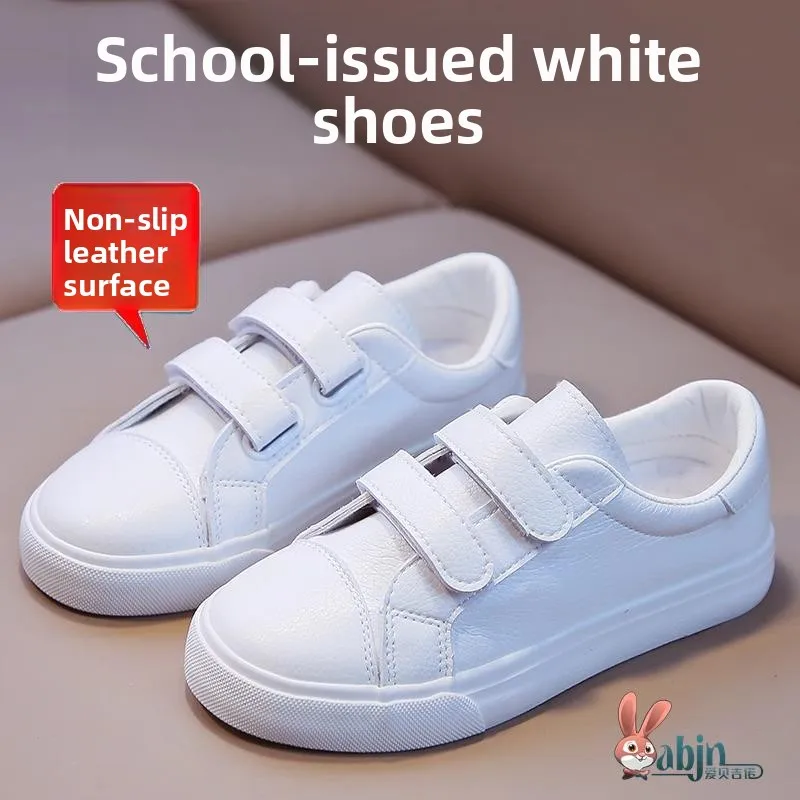 

White Sports Shoes for Boys And Girls School Campus Activities Sports Events Low Top Lace up Basketball Shoes Rubber Sole