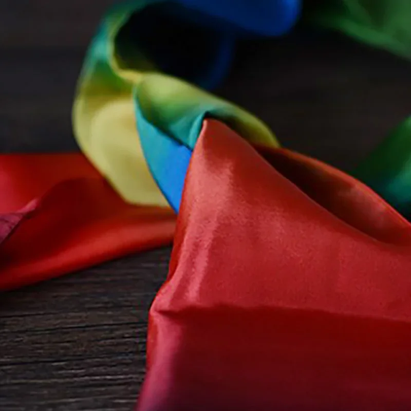 

Шелковый стример, меняющий цвет, 137 см * 16 см, волшебный трюк, 100% чистый шелк, сценические иллюзии, реквизит для фокусника, аксессуары, трюки