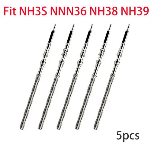 Vástago de reloj, piezas de repuesto de acero inoxidable compatibles con NH35 NH36 NH38 NH39, corona, movimiento mecánico automático, piezas de reloj, vástago de corona