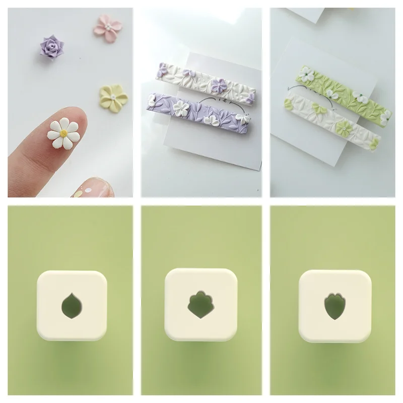 

Soft Pottery Polymer Clay Cut Mould Flower Pattern DIY INS French Earring Jewelry Pendant Cutting Dies Embossing Making Tool 5mm
