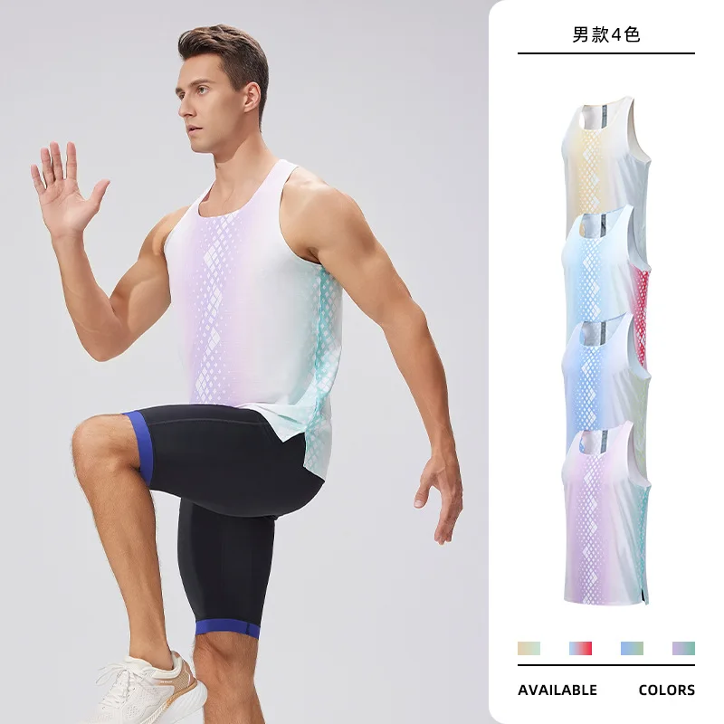 2026 Summer New Printed Sleeveless Tank Top Men Lightweight Quick Dry Breathable Sports Vest For Running Tennis Fitness Workout