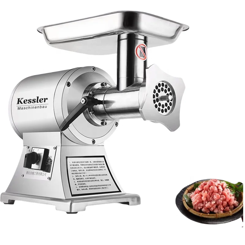 Electric Meat Grinder, 180kg/h Commercial Meat Mincer, Table Top Automatic Meat Grinding Machine for Fresh Meat, ISO Standard