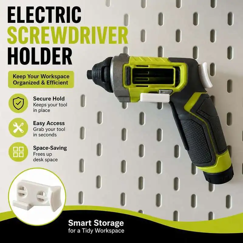 RSD4 Screwdriver Holder Fit For Skadis Pegboard Wall Mount Tool Bracket Workshop Garage Hand Tool Organizer