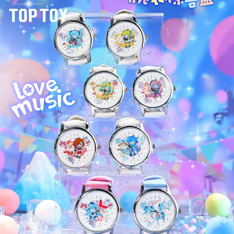 Original Hatsune Miku mignon Anime montre boîte aveugle jouet Kagamine Rin Kagamine Len en forme de montre Surprise jouet cadeau