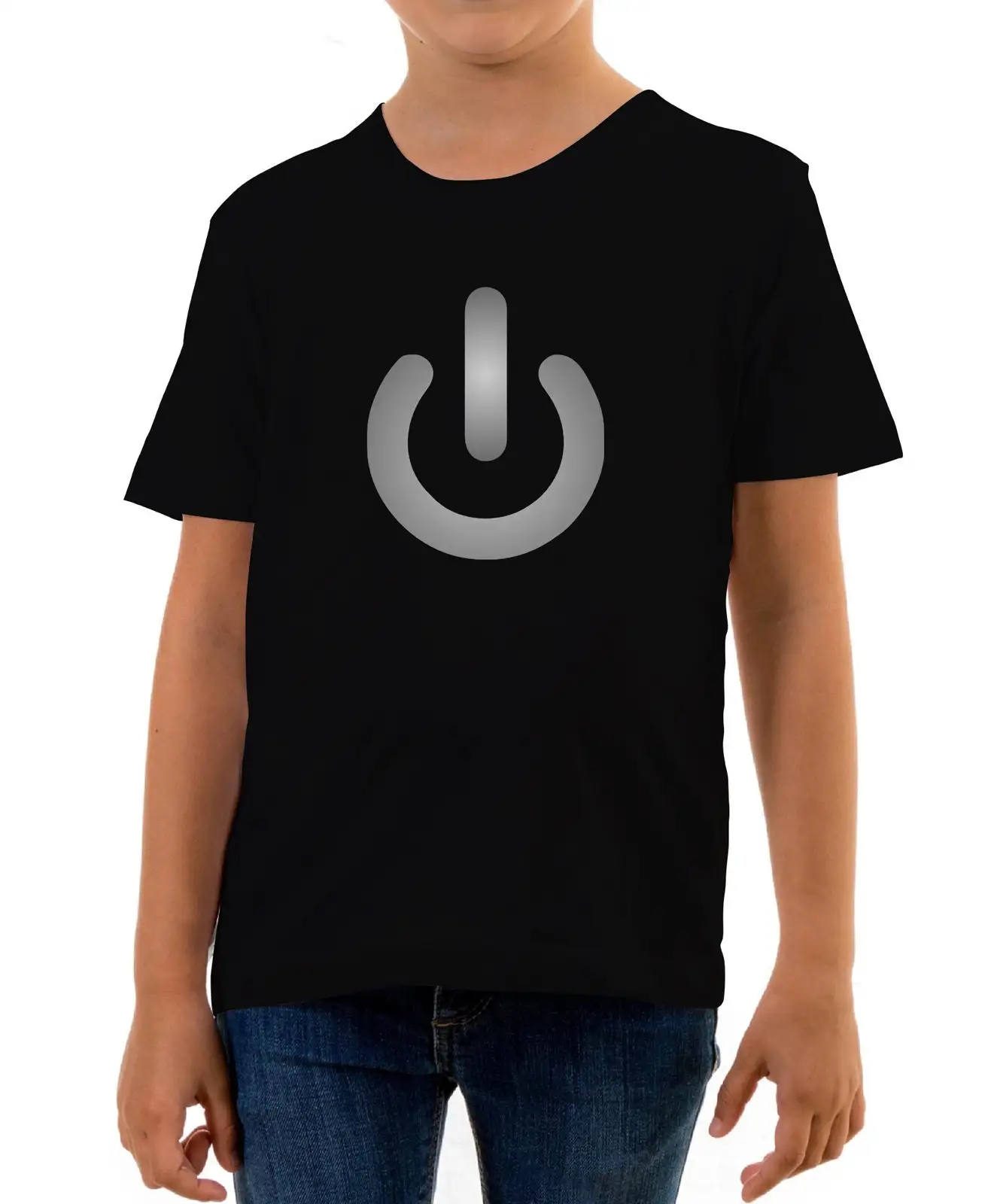 Reality Glitch Power Sign Kids T Shirt