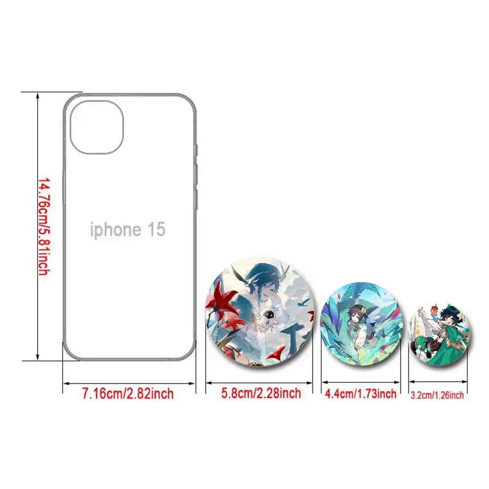 Venti Genshin Impact Badges Anime Round Laser Badge Cartoon Brooch Clothes Backpack Accessories Lapel