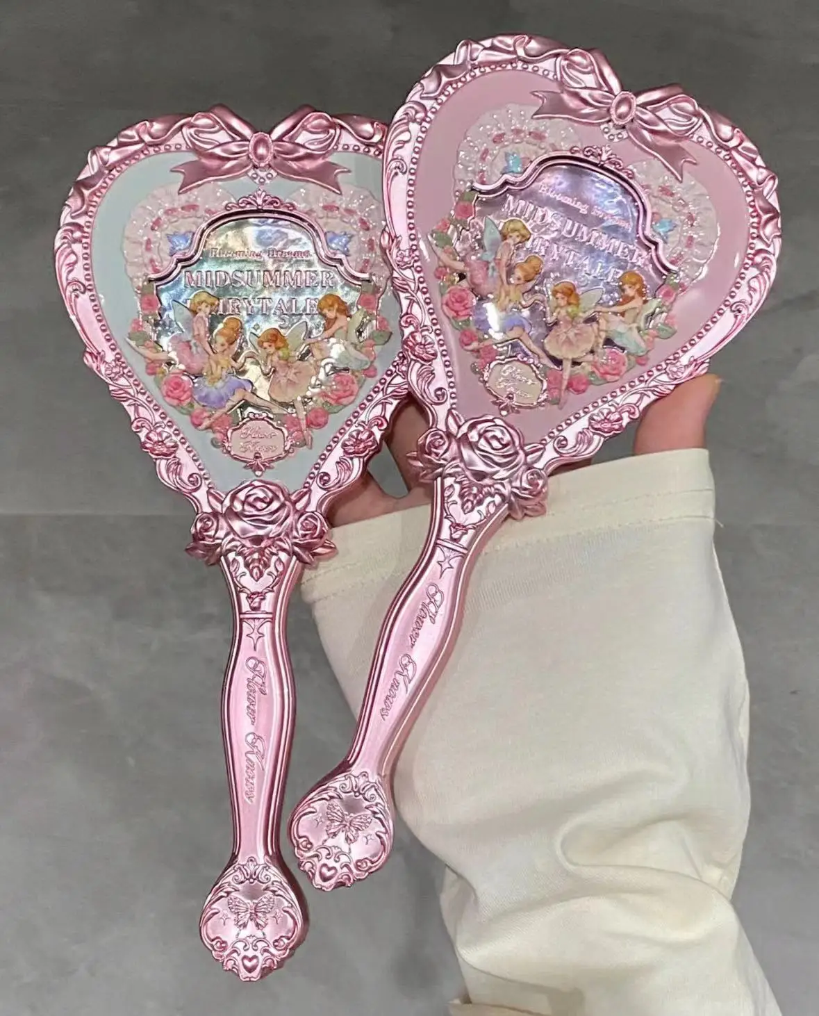 Flower Knows Midsummer Night Series Handheld Mirror Air Cushion Comb Makeup Mirror Limited Cute Surround