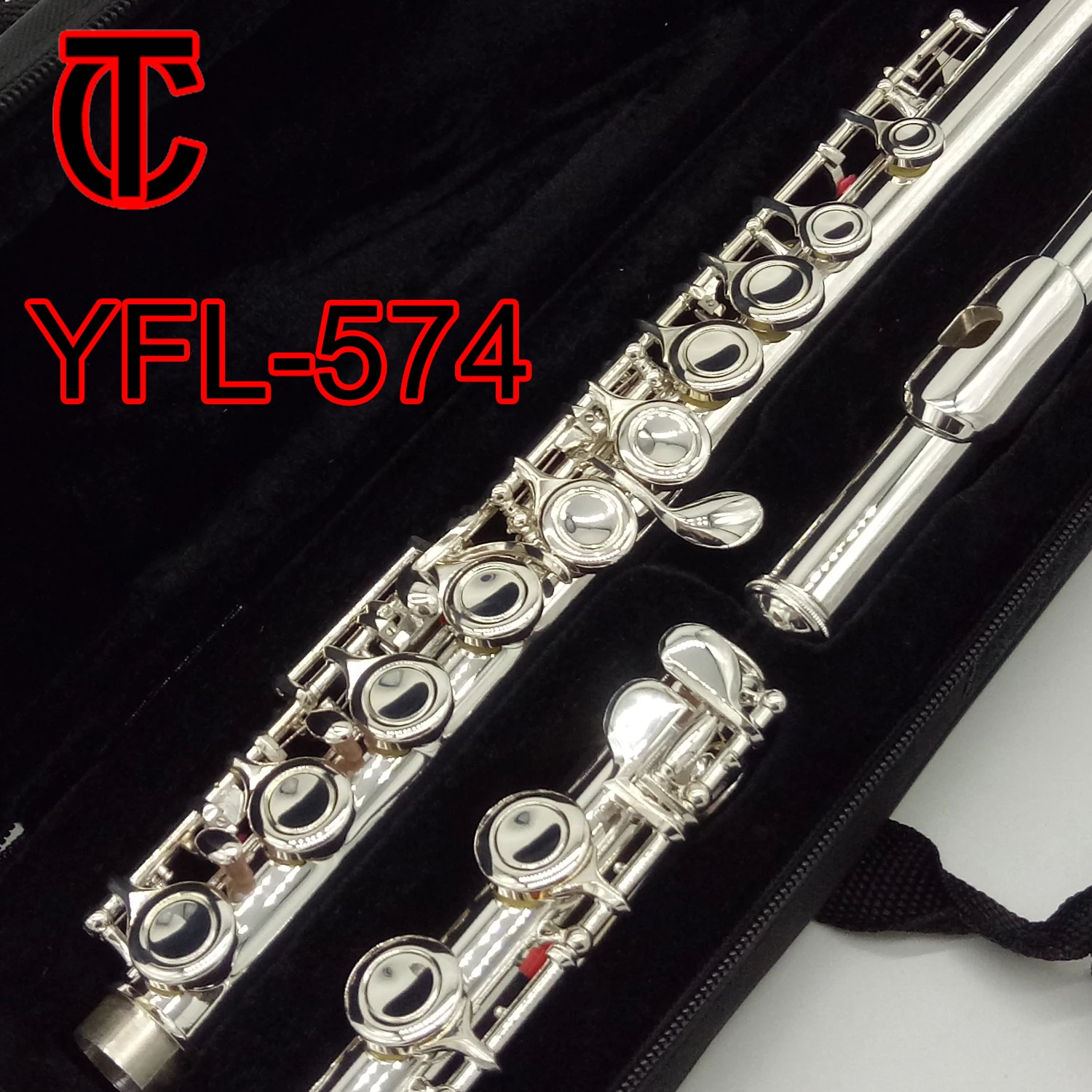 New MFC Flute 574 Silver Plated Professional Flute Instrument Intermediate Student Flutes C Leg 16 Holes Closed Hole E Key