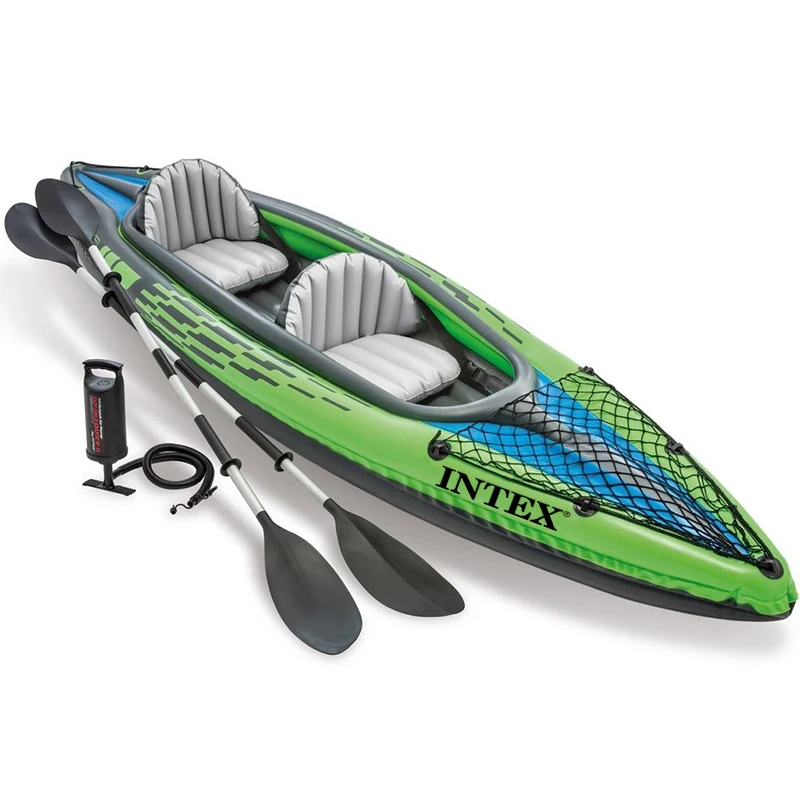 Original INTEX Challenger K2 Kayak 2 Person 68306NP/CC In Stock Ready To Ship Full Accessories Inflatable Canoe Fast Delivery