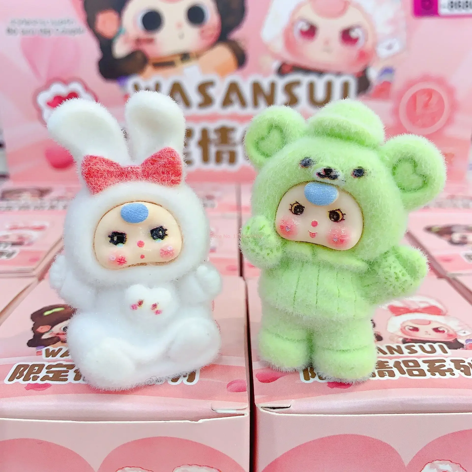 12 قطعة. ثلاثة شخصيات أطفال صغيرة، شخصيات متدفقة، دمى لطيفة، سلسلة عيد الحب، نموذج صندوق أعمى، زخرفة، لعبة أطفال #5