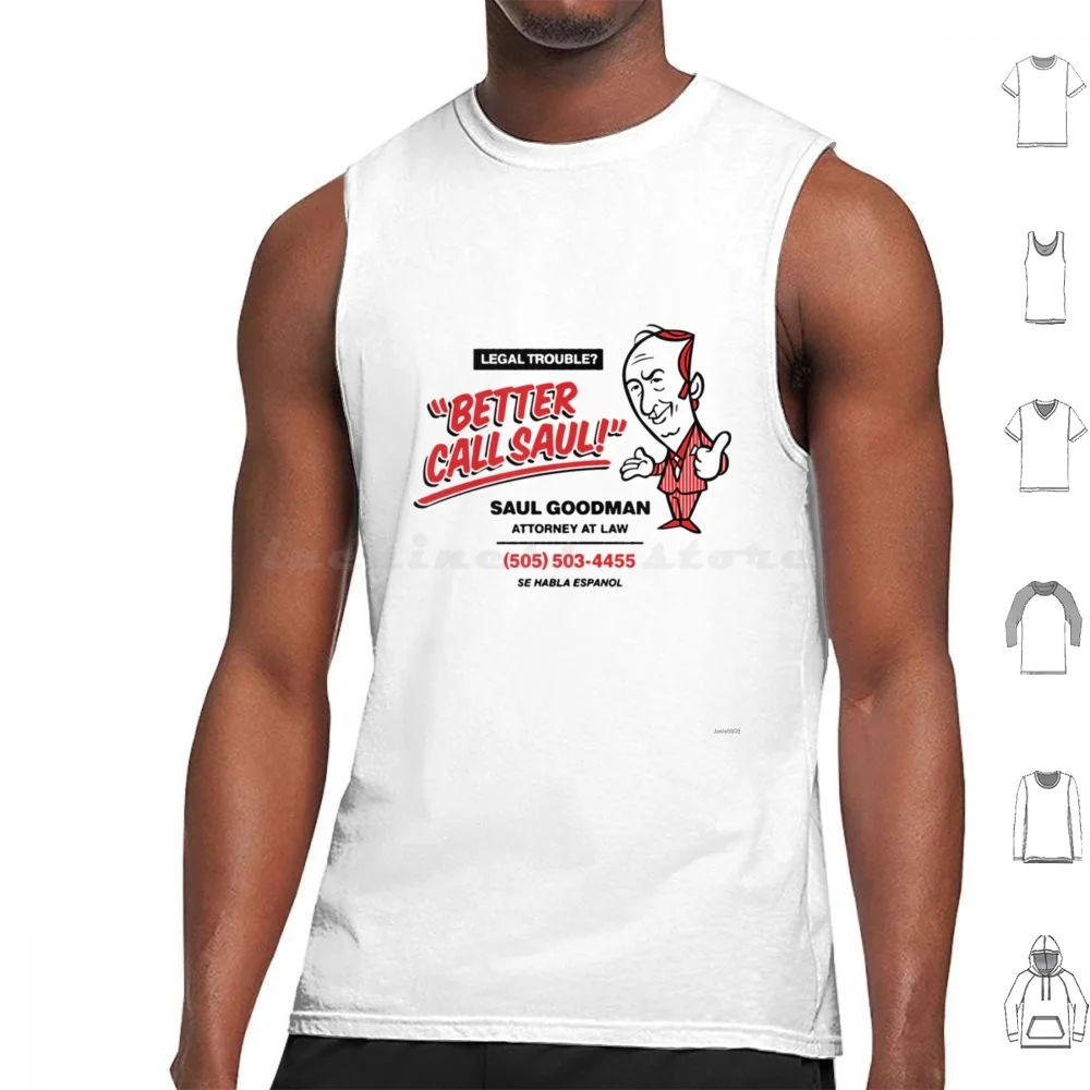 Better Call Saul | Saul Goodman | Tank Tops Vest Sleeveless Better Call Saul Walter White Saul Goodman Jesse Pinkman