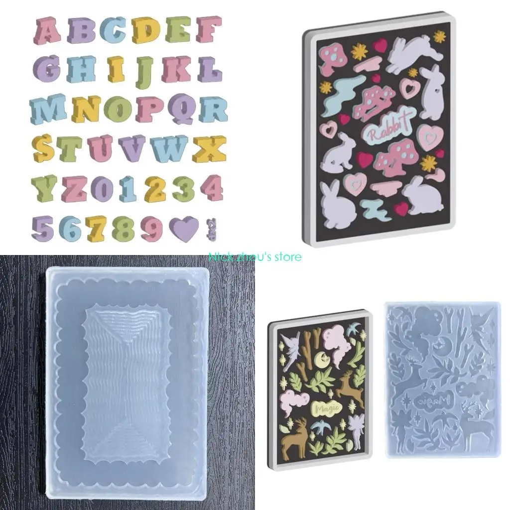 

E15E DIY кристалл эпоксидная фоторамка зыбучие пески формы силиконовые формы фоторамка декоры