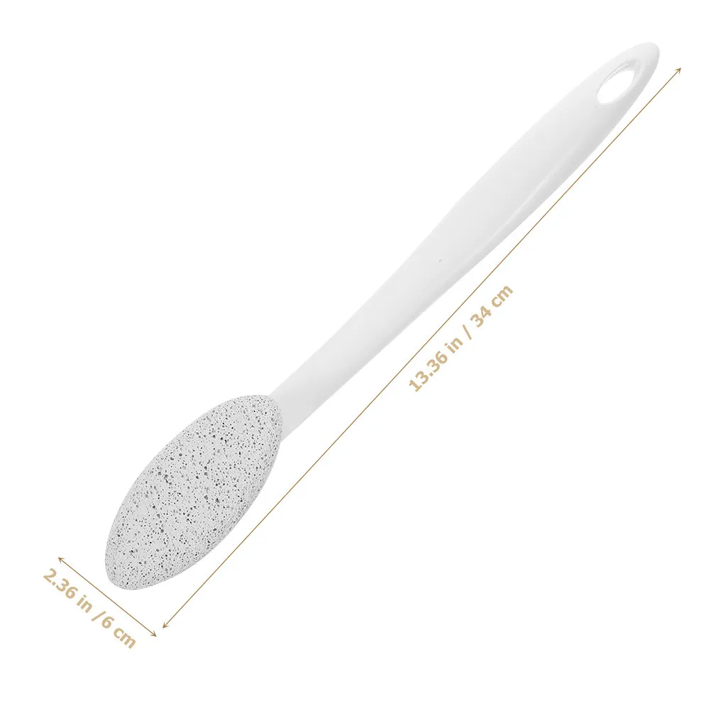 2Pcs Pedicure Foot File Long Handle Callus Remover Foot Scrubber for Rough Skin Heel Cracks Dry Feet Exfoliating Brush Hard Skin