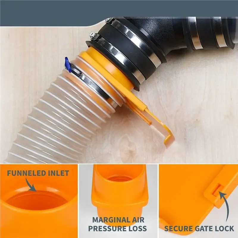 SQPP-Integrated Blast Gate Fitting For Dust Collection Systems Vacuum & Dust Collector Parts