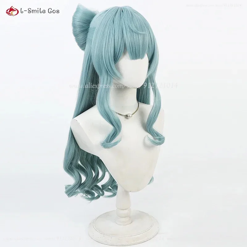 Юмакаки Мизуки Косплей Парик 70 см Длинные Синие Крюли Парики Термостойкие Синтетические Волосы Хэллоуин Рождество Ролевые Игры Комические Парики