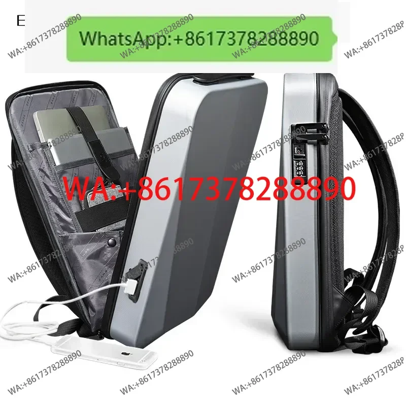 BANGE new business backpack' men's plastic hard case computer bag men's backpack; waterproof usb backpack