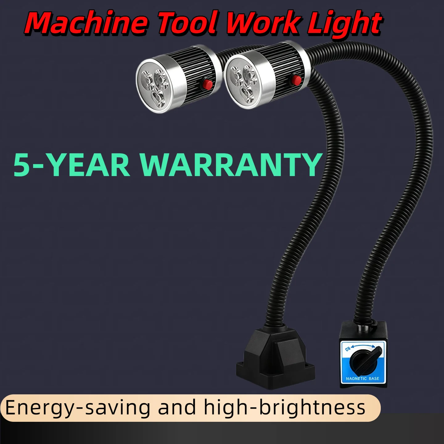 ضوء العمل لأداة آلة CNC - مصباح LED عالي السطوع قابل للتعديل لحماية مخرطة الطحن #5