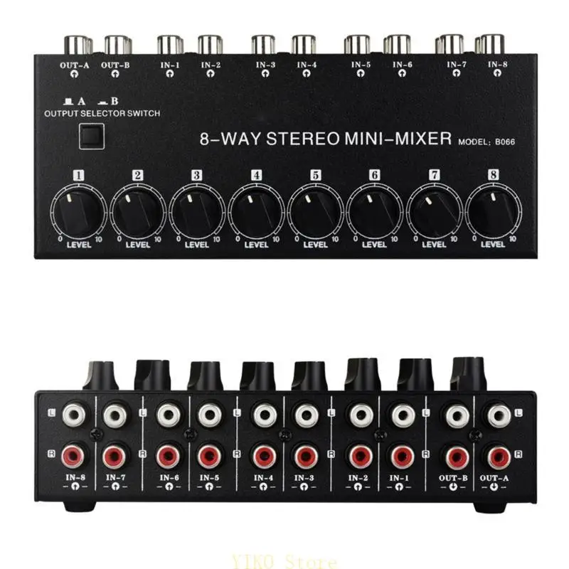 

K32C 8-Way Sound Mixer 8 Channel Passive Mixer Easy Mixing for Multiple Inputs