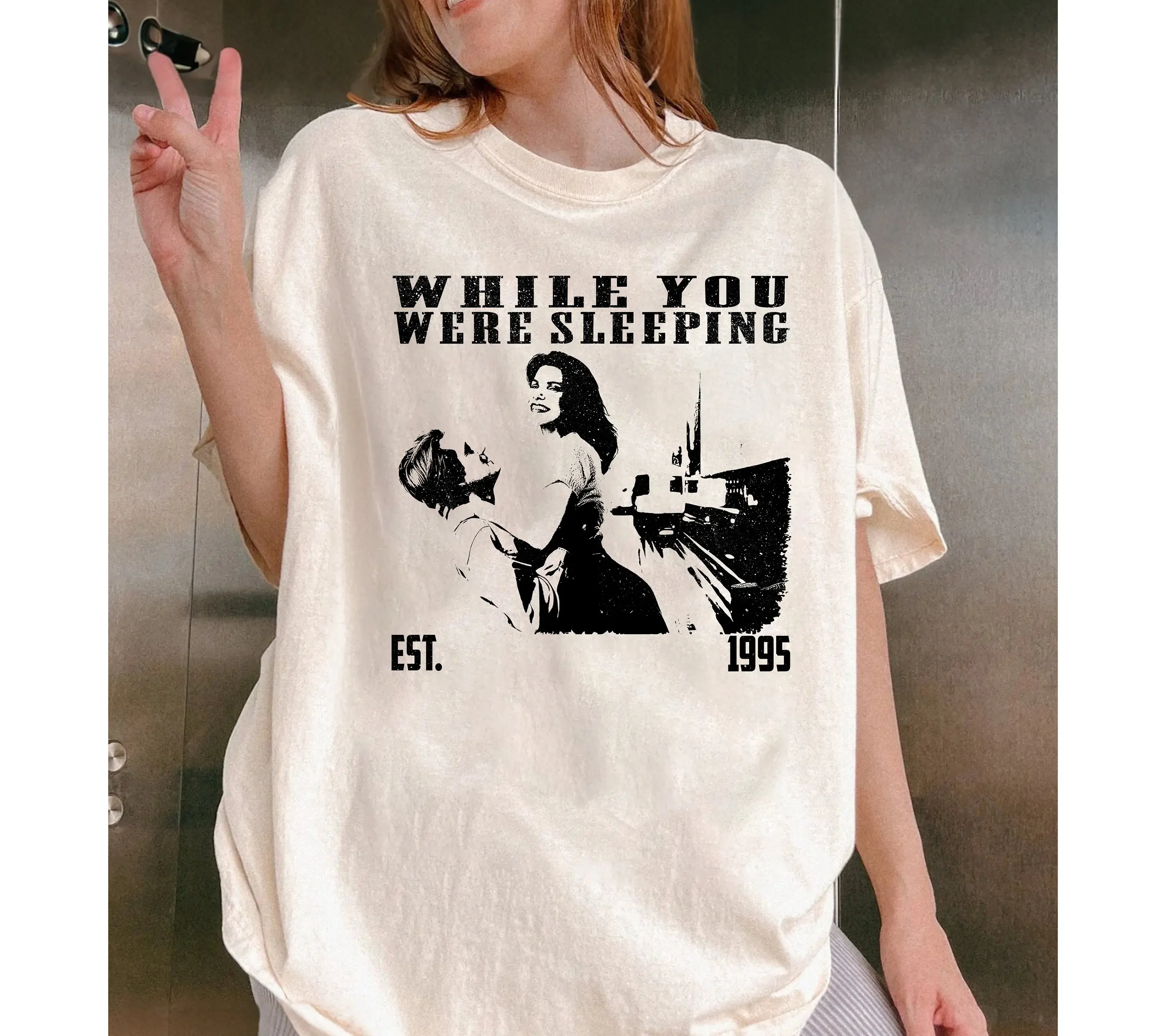 While You Were Sleeping T Shirt Movie Vintage Midcentury