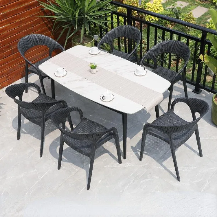 

✗x Outdoor Courtyard Garden Balcony Rattan Table and Chair Combination#