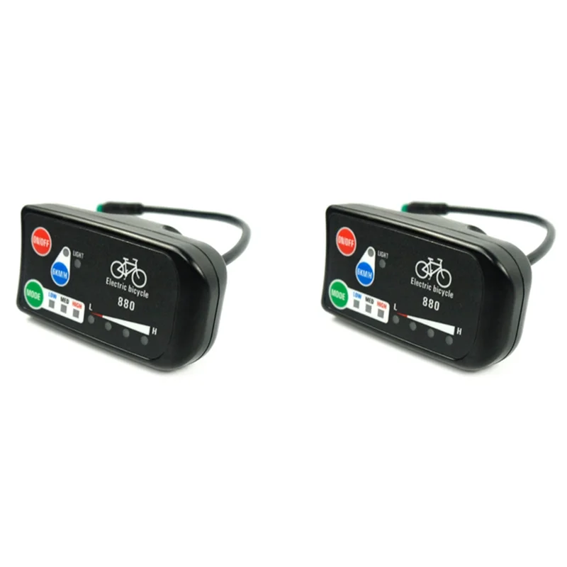

ABJM-2X Electric Bicycle Display 24V 36V 48V Ebike Ligent Control Panel Lcd Display LED880 Waterproof Controller For KT
