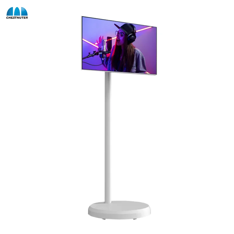 منتجات الإنترنت الشهيرة 21.5 بوصة شاشة لمس محمولة تعمل بالبطارية أندرويد 13 متجر جوجل ستاندباي مي جيم لعبة غرفة المعيشة تلفزيون ذكي