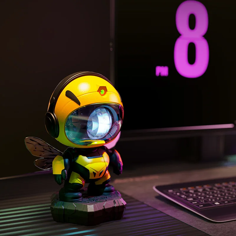 

Bee Robot Galaxy Projection Lamp Aurora Northern Night Light for Bedroom Space Projector Starry Nebula Lamp For Kids Room