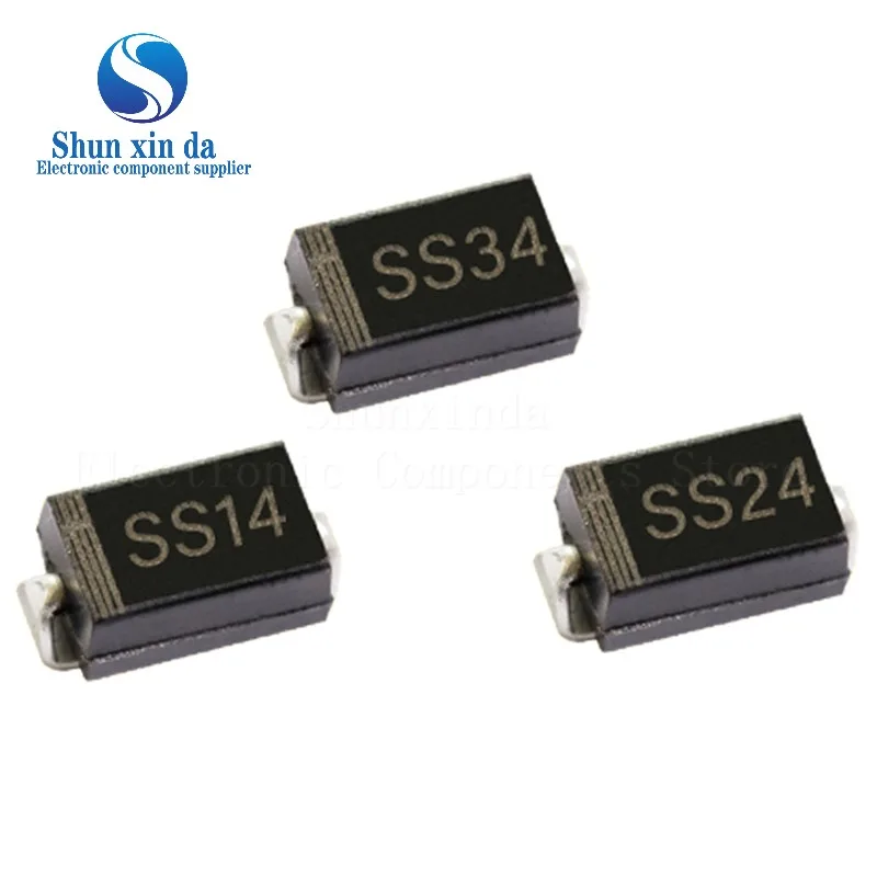 50PCS SS32 SS34 SS36 SS310 SS320 SMA SMB SMC DO-214AC/AA/AB 3A 20-200V 1N5820 1N5822 1N5824 SR360 SR3100 SR3200 Schottky diode