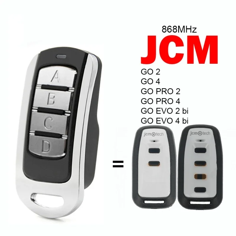 JCM GO 2 4 PRO 2 4 EVO 2 bi 4 bi Garage Door Remote Control 868MHz Remote Control Duplicator