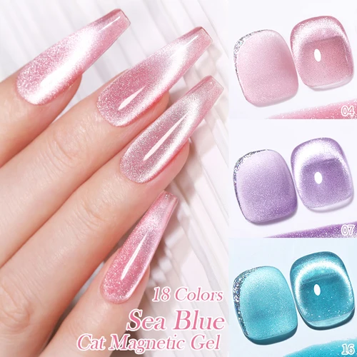 Imagen 2 del producto BORN PRETTY 6 uds 10ml brillo gato magnético esmalte de uñas en gel conjunto holográfico brillante semipermanente UV Gel Soak Off Nail Art