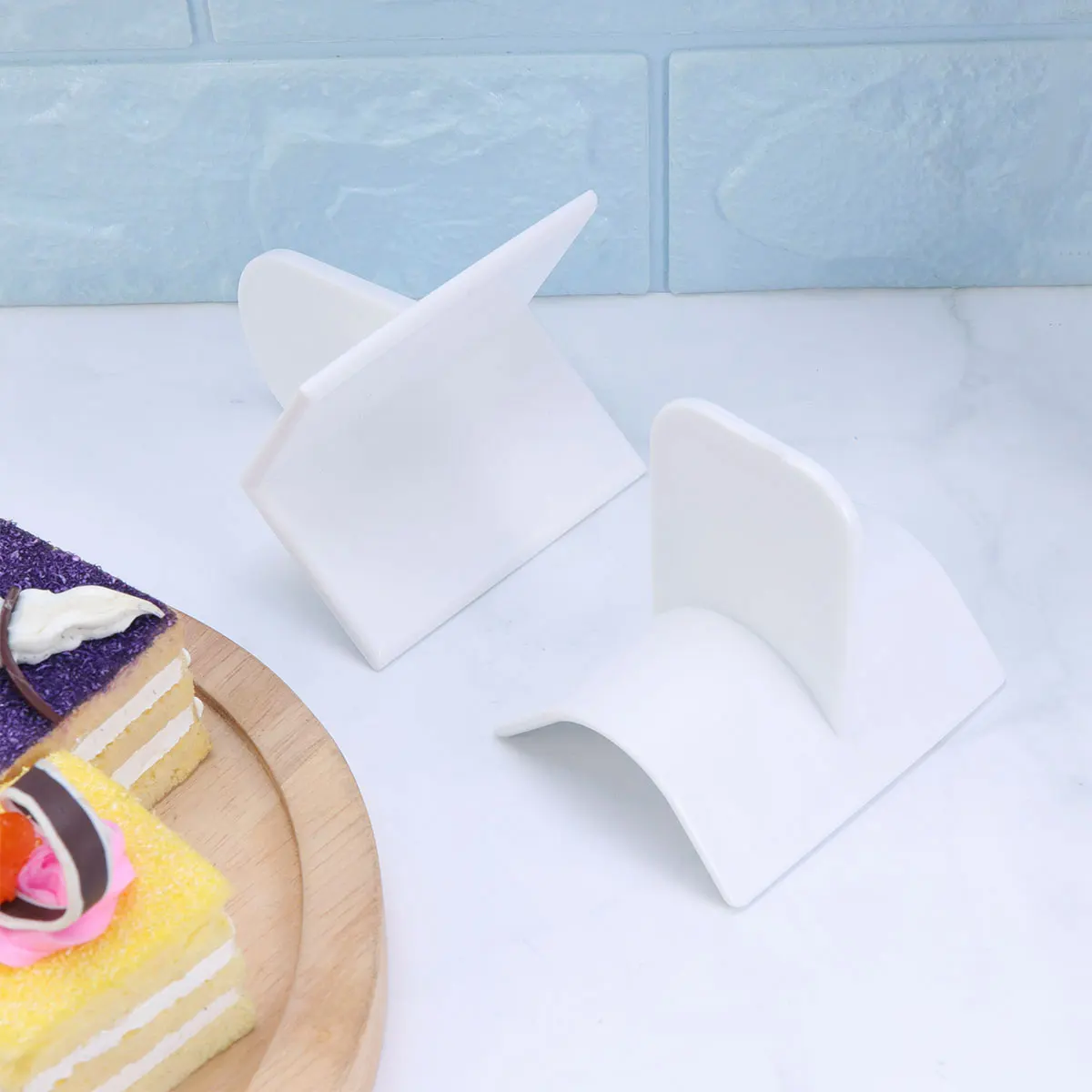 

6 Pcs Cake Fondant Smoother Set Baking Tools Premium ABS Material Right Angle Decorator White Chocolate Pastry
