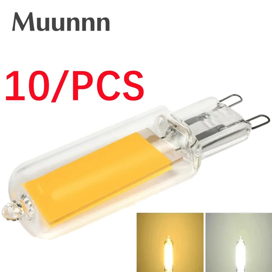 Muunn-مصباح led فائق السطوع g9 ، 7 واط ، 9 واط ، 12 واط ، 15 واط ، 220 فولت ، مصباح زجاجي ، طاقة ثابتة ، إضاءة led ، cob