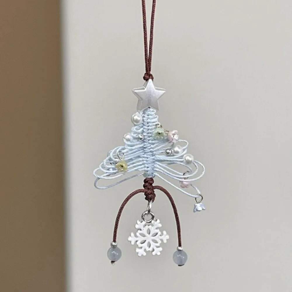 

Рождественские ремни для мобильного телефона, креативная тканая рождественская елка, подвеска в виде снежинки, ремешок для телефона, брелок для ключей, сумка, очаровательные подарки на Новый год