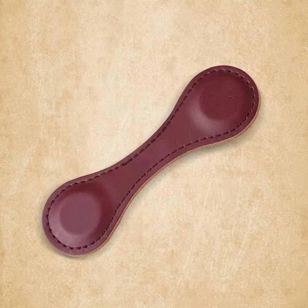 Retro Portable Magnetic Leather Bookmark Useful Exquisite Handmade Leather Bookmark Double-sided Magnetic Clip Diary