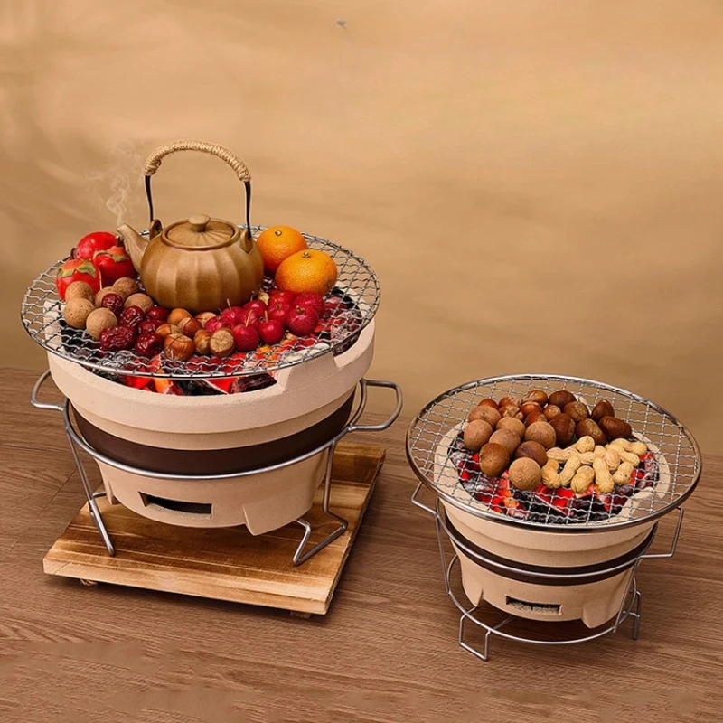 

German enclosure stove making tea 2025 courtyard grill full set of utensils outdoor indoor household carbon stove set barbecue