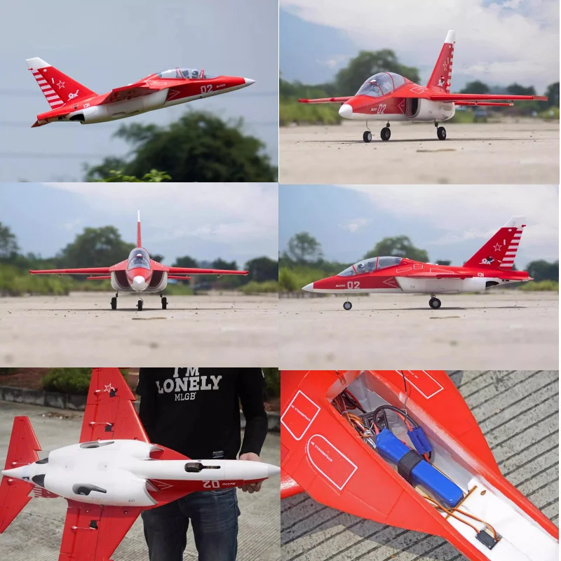 Freewing 新型 RC 70mm カルバート電動リモコン Yak-130 コーチ航空機宇宙模型初心者学習固定翼航空機おもちゃ