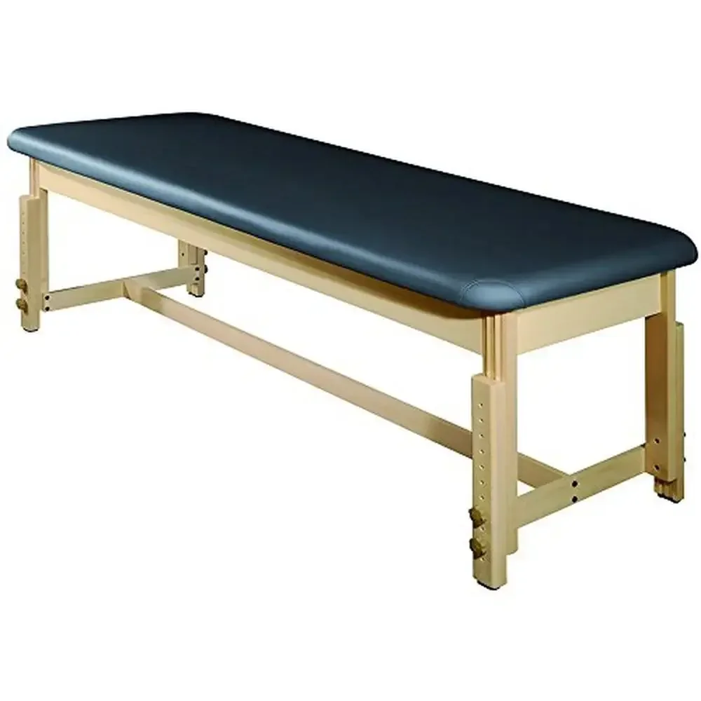 

Spacious Stationary Massage Table Clinical Bed Athletic Hospital Treatment Wood Therapy Exam 1000lbs Capacity Adjustable Height