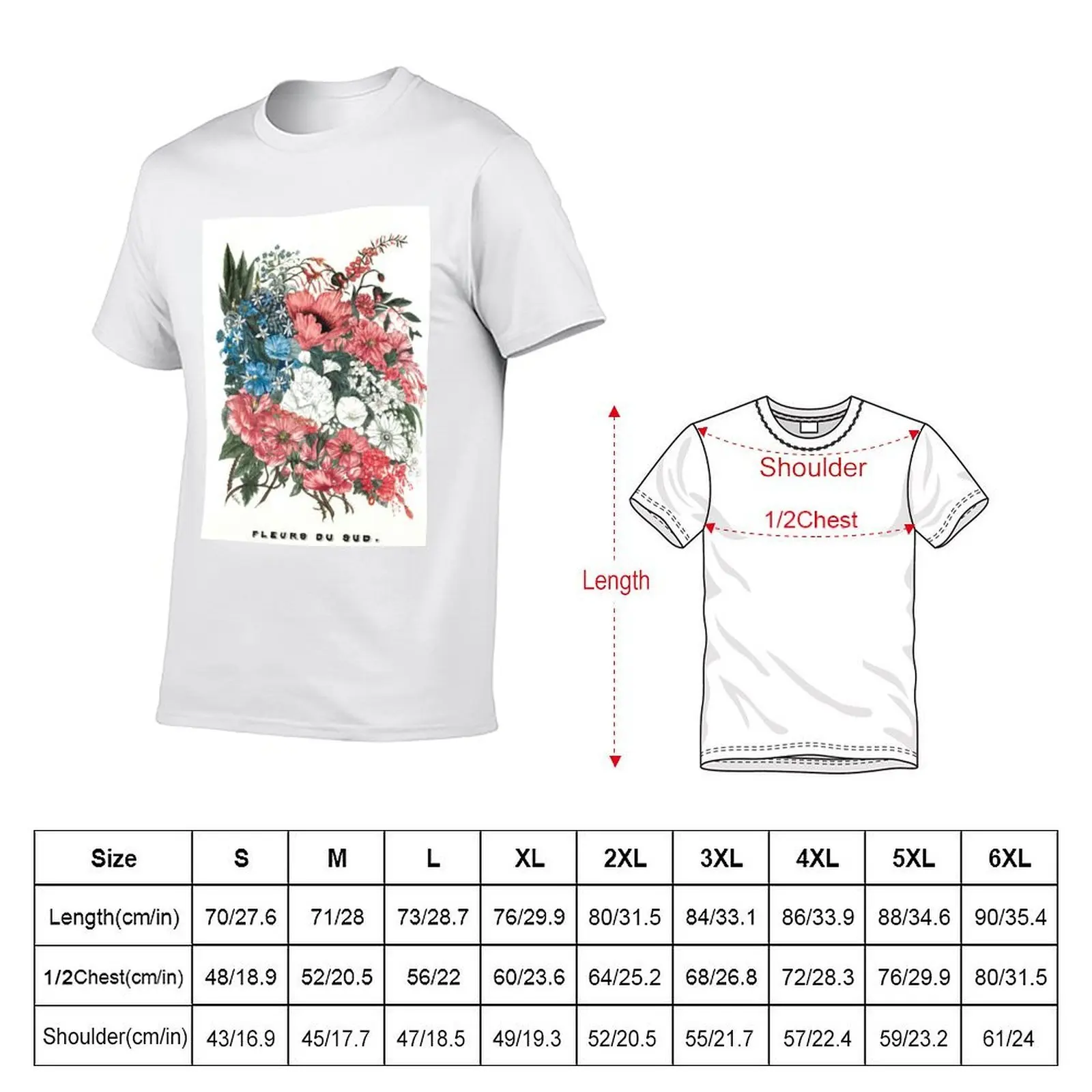 Flowers of the South T-Shirt men t shirt cotton 100% t shirts for man graphic tees T-Shirt