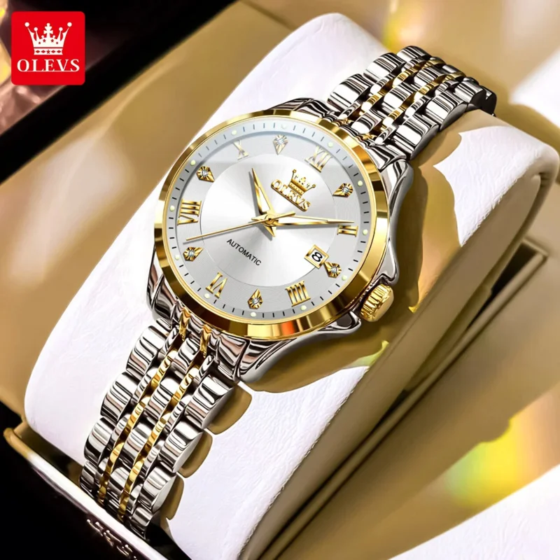 Olevs 6702 elegant Women's Watch fashion simple waterproof calendar automatic mechanical watch luxury women watch