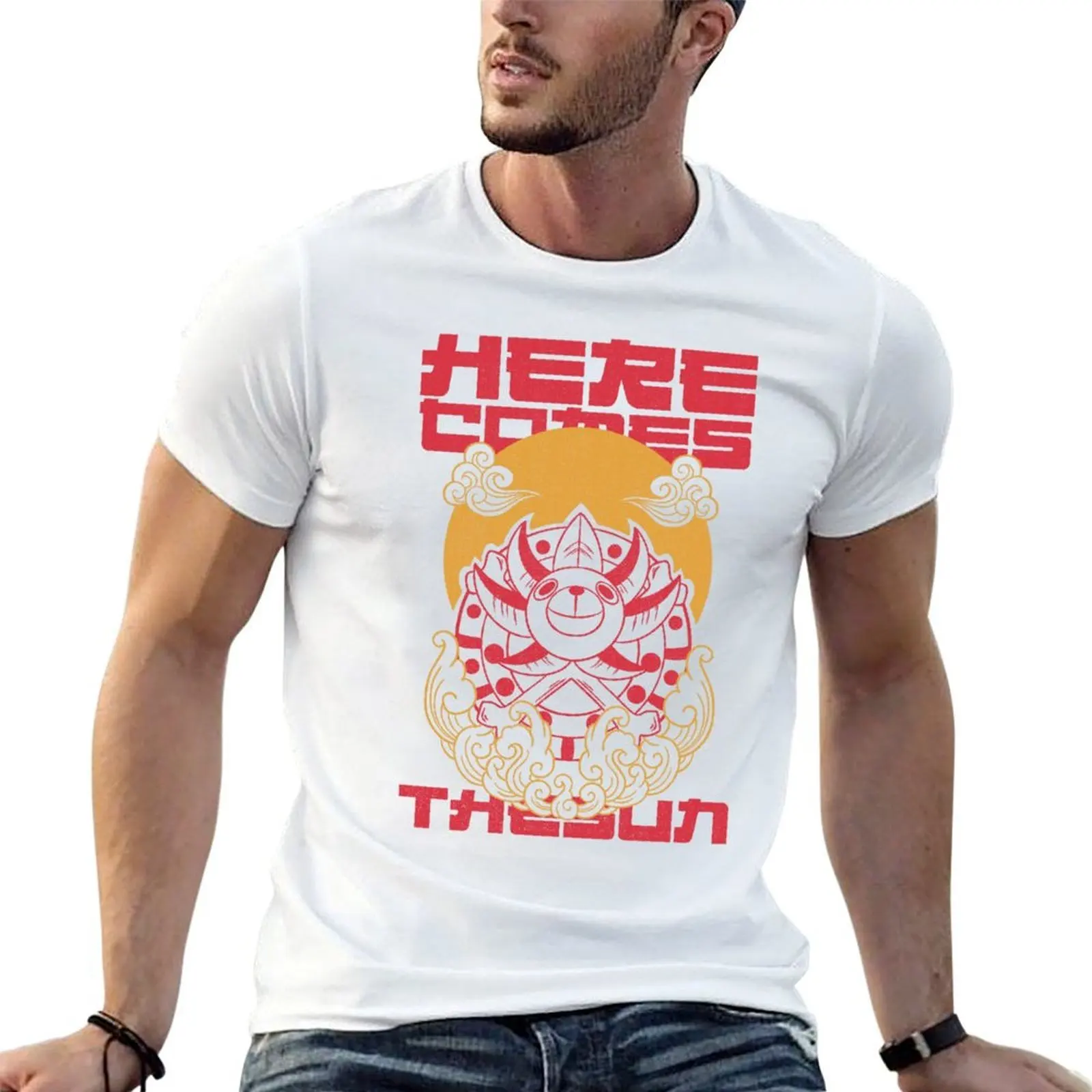 

HERE COMES THE SUN T-Shirt anime tshirt man tshirt t shirt man cotton T-shirt