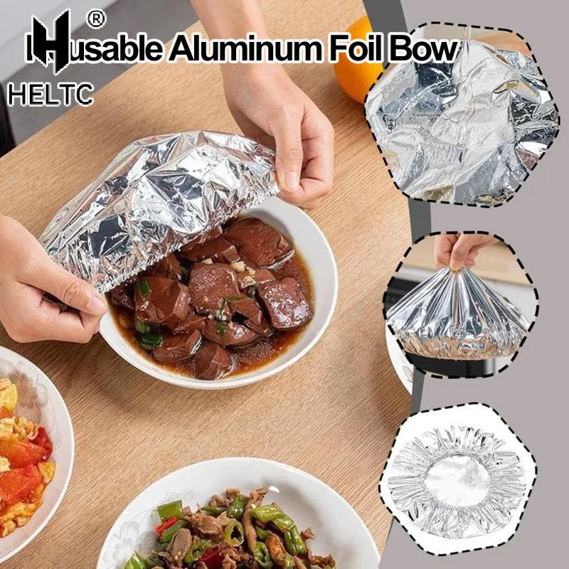 20pcs Food Grade Aluminum Foil Film Insulation Cover Table Food Insulation Reusable Aluminum Foil Food Wrap
