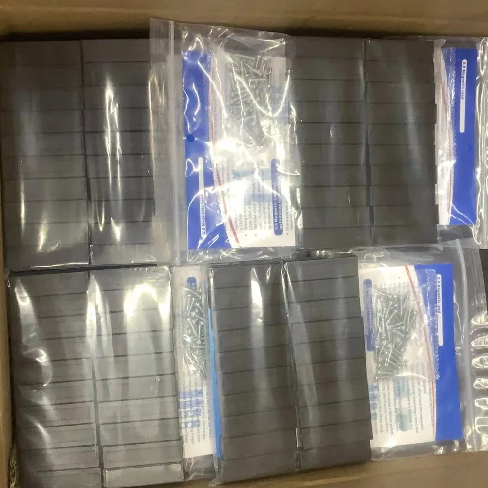 10Pcs/Bag White Color Plastic Door Open Alarm Detector Output NC Signal Light Control Switch Magnetic Contact Sensor