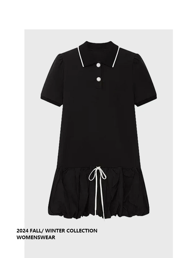 

Женское повседневное платье Forever 2 с воротником, лето 2025, новинка, свободный крой, модный дизайн, для ношения под одеждой