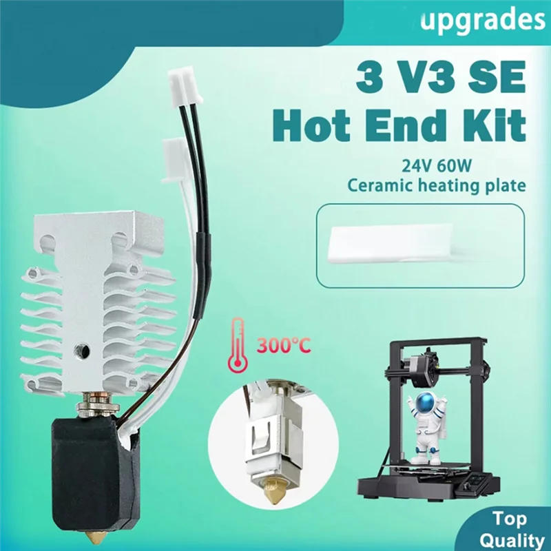 ترقية مجموعة النهاية الساخنة لسخان Creality Ender 3 V3 SE 24 فولت 60 وات مع مجموعة كتلة تسخين الطابعة ثلاثية الأبعاد الثرمستور